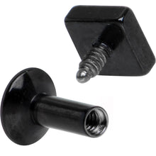 Load image into Gallery viewer, 3/16 Black IP Rhombus Internally Threaded Daith Cartilage Tragus