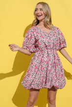 Load image into Gallery viewer, Full Size Floral Surplice Puff Sleeve Dress – Feminine Floral Dress, Surplice Neckline Dress, Puff Sleeve Dress, Elegant Floral Dress, Romantic Party Dress, Charming Floral Dress, Versatile Dress for Every Occasion