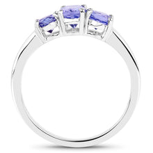 Load image into Gallery viewer, 0.90 Carat Genuine Tanzanite .925 Sterling Silver Ring
