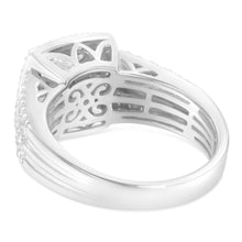 Load image into Gallery viewer, 10K White Gold Diamond Cluster Ring (1 Cttw, H-I Color, I1-I2 Clarity) - Size 6-3/4