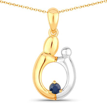 Load image into Gallery viewer, 0.19 Carat Genuine Blue Sapphire .925 Sterling Silver Pendant