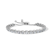 Load image into Gallery viewer, 14K White Gold 6.00 Cttw Diamond 4â€-10†Adjustable Bolo Tennis Bracelet (I-J Color, I1-I2 Clarity)