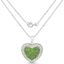 Load image into Gallery viewer, 4.62 Carat Genuine Chrome Diopside .925 Sterling Silver Pendant