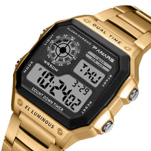 Load image into Gallery viewer, Luxury Famous Sports Business Square Retro Watch Waterproof 50M WIth Count Down Timer Digital Stopwatch Clock For Men and Woman Unisex Watch