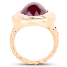 Load image into Gallery viewer, 14K Rose Gold Plated 17.60 Carat Genuine Glass Filled Ruby .925 Sterling Silver Ring