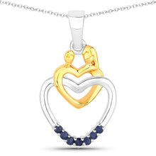 Load image into Gallery viewer, 0.14 Carat Genuine Blue Sapphire .925 Sterling Silver Pendant