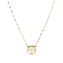 Load image into Gallery viewer, 14K Yellow Gold Tree of Life Necklace