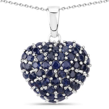 Load image into Gallery viewer, 7.26 Carat Genuine Blue Sapphire .925 Sterling Silver Pendant