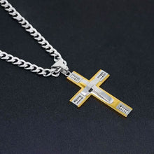 Load image into Gallery viewer, Men's Cross Necklaces in Stainless Steel