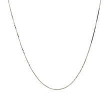 Load image into Gallery viewer, 14k White Gold Adjustable Box Chain 0.6mm