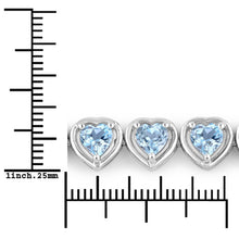 Load image into Gallery viewer, 10.50 Carat Genuine Blue Topaz .925 Sterling Silver Bracelet