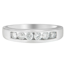Load image into Gallery viewer, 14K White Gold 3/4ct. TDW Diamond Channel Band Ring (H-I, I1-I2)