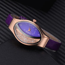 Load image into Gallery viewer, Women Fashion Luxury Watch Leather Strap Women Bracelet Clock Ellipse Rhinestone PU Sport Quartz Watch Wrist Watches For Women and Girls
