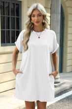 Load image into Gallery viewer, Short Sleeve Mini Dress with Pockets Casual & Stylish Everyday Wear