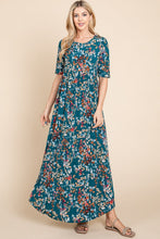 Load image into Gallery viewer, Printed Shirred Maxi Dress For Women β Flattering Shirred Maxi Dress, Comfortable Printed Maxi Dress, Chic Floral Dress, Stylish Shirred Dress, Elegant Maxi Dress, Versatile Printed Dress, Comfortable Fashion