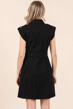 Load image into Gallery viewer, Cargo Pocket Half Button Mini Dress For Women – Casual Mini Dress, Buttoned Dress, Pocketed Dress, Versatile Dress, Trendy Mini Dress