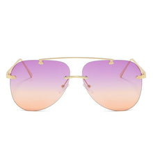Load image into Gallery viewer, Metal Rimless Sunglasses for Men and Woman Mirror Fashion Trendy Pilot Sun Glasses UV Protector Gradient Eyewear