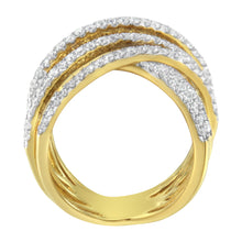 Load image into Gallery viewer, 10KT Yellow Gold Diamond Bypass Ring (1 5/8 cttw, H-I Color, SI2-I1 Clarity)