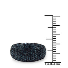 Load image into Gallery viewer, 0.99 Carat Genuine Blue Diamond Sterling Silver Ring