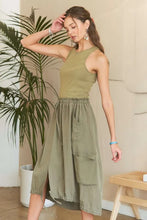 Load image into Gallery viewer, New Drawstring Sleeveless Washed Dress For Women – Casual, Stylish, Unique, Comfortable, Effortlessly Chic
