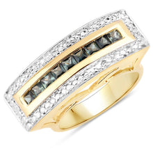 Load image into Gallery viewer, 1.08 Carat Genuine Green Sapphire .925 Sterling Silver Ring