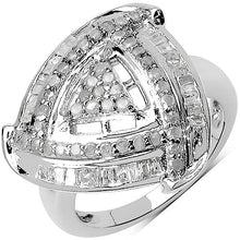 Load image into Gallery viewer, 1.23 Carat Genuine White Diamond .925 Sterling Silver Ring