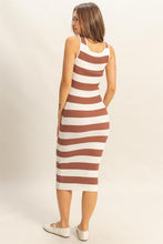 Load image into Gallery viewer, Striped Scoop Neck Wide Strap Knit Dress – Timeless Striped Knit Dress for Comfort and Style, Perfect for Every Occasion