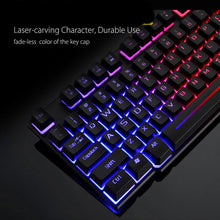 Load image into Gallery viewer, T6 Gaming Keyboard & Mouse Set Rainbow Backlight Platinum