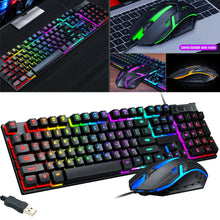 Load image into Gallery viewer, TF200 Gaming Keyboard & Mouse Combo Illuminated USB Wired 104‑Key