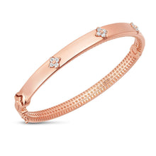 Load image into Gallery viewer, 14k Rose Gold Trilogy Diamond Bangle (5.40 mm)