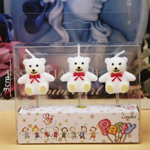 Load image into Gallery viewer, Cake Topper Bear Candles Cartoon Smiley Face Birthday Insert Creative Party Cake Handmade Smiley Daisy Flower Cake Toppers For Birthday Party