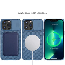 Load image into Gallery viewer, Camera Case Wireless Charging with Sliding Lens Cover Slim Magnetic Case For iPhone 13Pro Slide Lens Protection Magnetic Wireless Charging Phone Case For iPhone 13 12 Pro Max 13 Shockproof iphone Cover