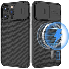 Load image into Gallery viewer, Camera Case Wireless Charging with Sliding Lens Cover Slim Magnetic Case For iPhone 13Pro Slide Lens Protection Magnetic Wireless Charging Phone Case For iPhone 13 12 Pro Max 13 Shockproof iphone Cover