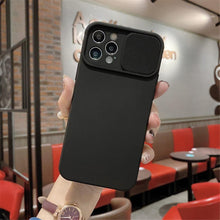 Load image into Gallery viewer, Camera Protection Case With Sliding Camera Cover Protective Design Soft Edges Protective Cover Camera Lens Protection Solid Phone Case For iPhone 13 14 12 Pro Max Mini Candy Color Cover For iphone