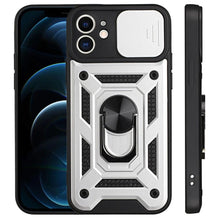 Load image into Gallery viewer, Camera Protection Shockproof Armor Case For iPhone 12 13 14 Pro Max Cover Men Cool Woman Camera Cover And Stand Sliding Lens Protection Rotating Ring Mount Shock Resistant Shockproof Protective Bumper