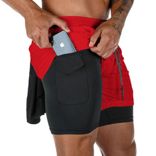 Load image into Gallery viewer, Camo Running Shorts Men Gym Sports Shorts 2 In 1 Quick Dry Workout Training Gym Fitness Jogging Short Pants Summer Men Shorts Men's Running Gym Shorts Breathable with Pockets Quick Dry Sportswear