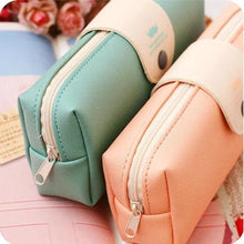 Load image into Gallery viewer, Candy Color Unique Design PU Leather Metal Button Pencil Cases For Girls Cute Stationary Boy Pencil Pouch For Students