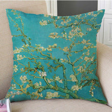 Load image into Gallery viewer, Canvas Throw Pillow Cover Famous Oil Painting Art Self Portrait Sunflower Starry Night Gallery Art Decoration Pillow Case Linen Cushion Cover Canvas Throw Pillow Cover Case for Couch Sofa Home Decoration Famous Picture Print 44x44cm
