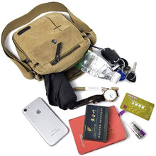 Load image into Gallery viewer, Canvas Travel Wallet Casual Messenger Bag