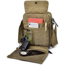 Load image into Gallery viewer, Canvas Travel Wallet Casual Messenger Bag
