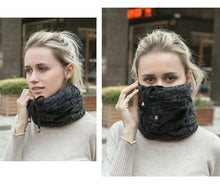 Load image into Gallery viewer, Caps Warmer Bonnet Casual Cap Winter Beanie Hats Hat winter hat Bobble Hat Winter Balaclava Women Bandana Baotou Cap Scarf Warm Thick Beanie Skellies Women Girls Cable Knit Soft Cute Beanie with Ears Detachable Pompom Fur Hat Girls