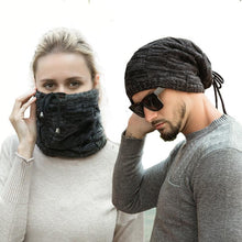 Load image into Gallery viewer, Caps Warmer Bonnet Casual Cap Winter Beanie Hats Hat winter hat Bobble Hat Winter Balaclava Women Bandana Baotou Cap Scarf Warm Thick Beanie Skellies Women Girls Cable Knit Soft Cute Beanie with Ears Detachable Pompom Fur Hat Girls