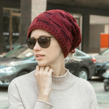 Load image into Gallery viewer, Caps Warmer Bonnet Casual Cap Winter Beanie Hats Hat winter hat Bobble Hat Winter Balaclava Women Bandana Baotou Cap Scarf Warm Thick Beanie Skellies Women Girls Cable Knit Soft Cute Beanie with Ears Detachable Pompom Fur Hat Girls