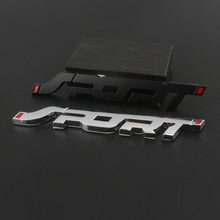 Load image into Gallery viewer, Car Accessories Sticker Styling Metal 3D Chrome Black Auto Car Metal Car SPORT Sticker,3D Premium Car Side Fender Rear Trunk Emblem Logo Badge Decals Compatible Trunk Racing Sport Word Letter Logo Emblem Badge Decal Sticker