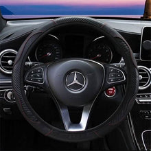 Load image into Gallery viewer, Car Auto Steering Wheel Cover Carbon Fibre Breathable Anti-slip Protector