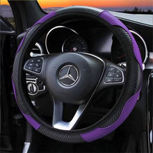 Load image into Gallery viewer, Car Auto Steering Wheel Cover Carbon Fibre Breathable Anti-slip Protector
