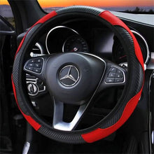 Load image into Gallery viewer, Car Auto Steering Wheel Cover Carbon Fibre Breathable Anti-slip Protector