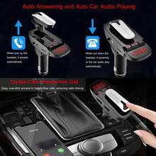 Load image into Gallery viewer, Car FM Transmitter with Wireless Earpiece 2 USB Charge Ports