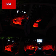 Load image into Gallery viewer, Car Interior LED Foot Sole Interior Car Lights Decoration Light Strip Car Interior Atmosphere Light Under Lighting Dashboard Waterproof Decoration Lighting Kit Bluetooth Smart LED Light Strips for Cars