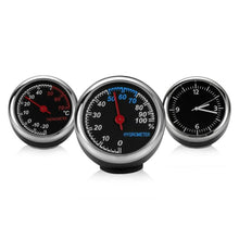 Load image into Gallery viewer, Car Interior Mini Quartz Watch Clock Mini Clock Car Dashboard Clocks Luminous Car Clock Pocket Stick-On Clock Cars Air Vent Clip Quartz Clocks Vehicle Dashboard Clock Mini Vehicle Clock Car Pocket Clock for Cars Hygrometer Thermometer Dashboard Ornament